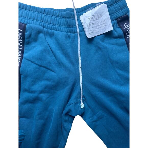 Calvin Klein Women's Fleece Logo Stripe Joggers NWOT TEAL SIZE XS - Picture 10 of 10